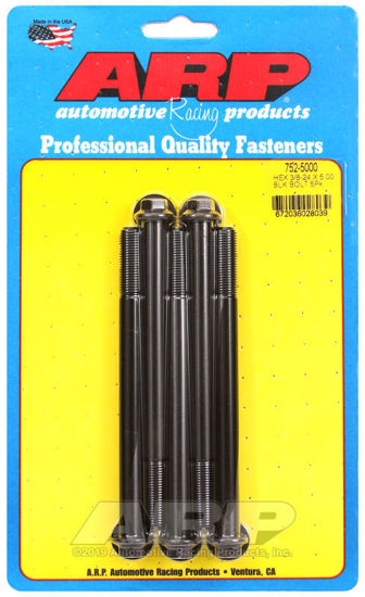 Bilde av 3/8-24 x 5.000 hex black oxide bolts