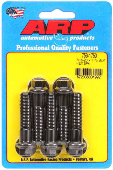 Bilde av 7/16-20 x 1.750 hex black oxide bolts