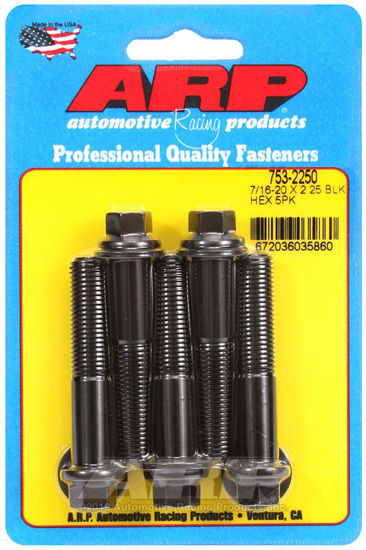 Bilde av 7/16-20 x 2.250 hex black oxide bolts