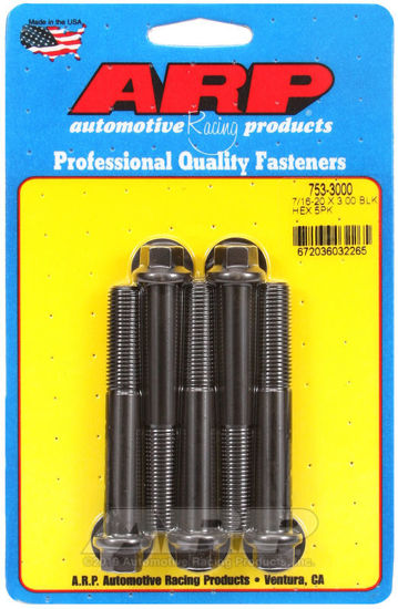 Bilde av 7/16-20 x 3.000 hex black oxide bolts