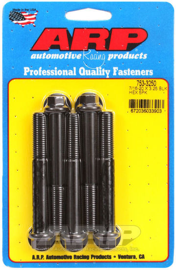 Bilde av 7/16-20 x 3.250 hex black oxide bolts