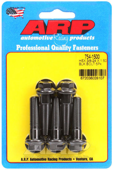 Bilde av 3/8-24 x 1.500 hex 7/16 wrenching black oxide bolts