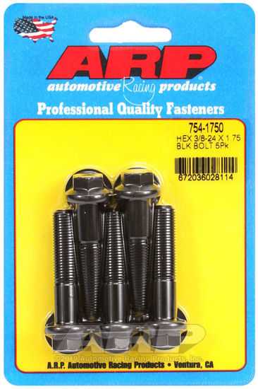 Bilde av 3/8-24 x 1.750 hex 7/16 wrenching black oxide bolts