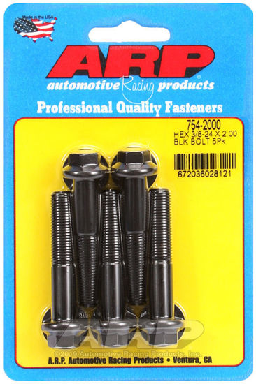 Bilde av 3/8-24 x 2.000 hex 7/16 wrenching black oxide bolts