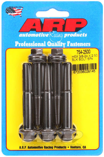 Bilde av 3/8-24 x 2.500 hex 7/16 wrenching black oxide bolts