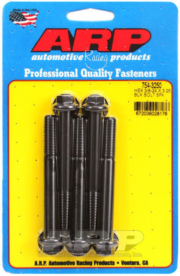 Bilde av 3/8-24 x 3.250 hex 7/16 wrenching black oxide bolts