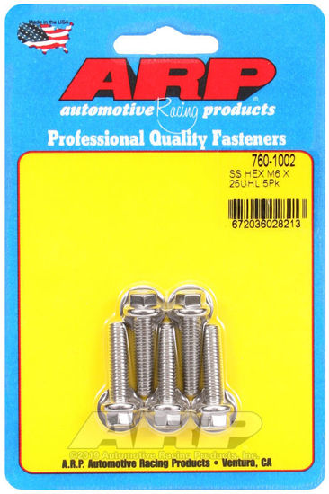 Bilde av M6 x 1.00 x 25 hex SS bolts