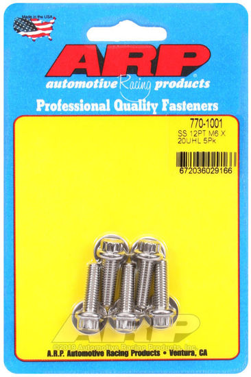 Bilde av M6 x 1.00 x 20 12pt SS bolts