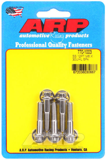 Bilde av M6 x 1.00 x 30 12pt SS bolts