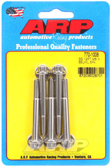 Bilde av M6 x 1.00 x 55 12pt SS bolts