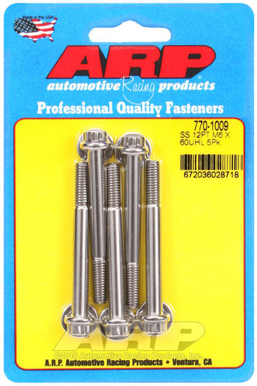 Bilde av M6 x 1.00 x 60  12pt SS bolts