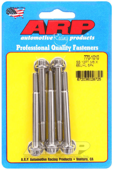 Bilde av M6 x 1.00 x 65 12pt SS bolts