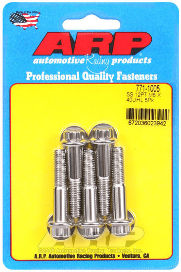 Bilde av M8 x 1.25 x 40 12pt SS bolts