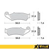 Bilde av ProX Front Brake Pad CR125/250/500 '87-94