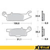 Bilde av ProX Rear Brake Pad YFM550/700F Grizzly '07-24 (Left)