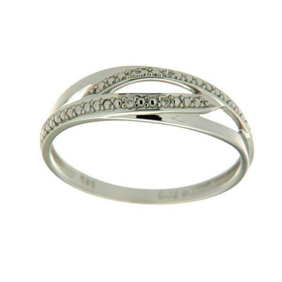 Bilde av Ring i hvitt gull med zirkonia - 630430