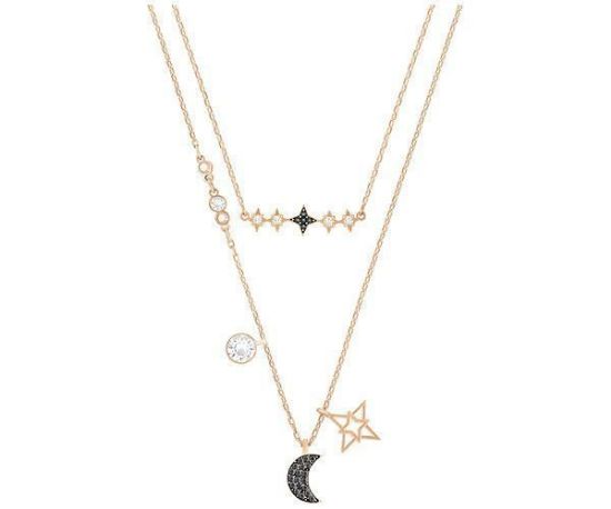 Smykke Swarovski Symbolic Moon Necklace Set, Multi-colored, Mixed metal finish - 5273290
