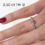 Enstens platina diamantring Violetta med 0,40 ct TW-Si - 18003040pt