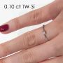 Enstens platina diamantring Lilya med 0,16 ct TW-Si -18008016pt