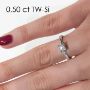 Enstens platina diamantring Lilya med 0,50 ct TW-Si -18008050pt