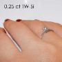 Enstens platina diamantring med 0,25 ct TW-Si -18015025pt