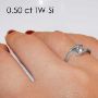 Enstens platina diamantring med 0,40 ct TW-Si -18015040pt