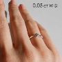 Diamantring forlovelsesring  Evita 0,05 ct W-Si-5010500
