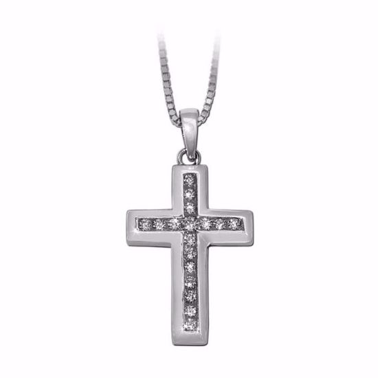  Kors i sølv med zirkonia -790147