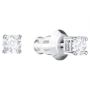 Swarovski øredobber Attract Round Pierced Earrings, White, Rhodium plated - 5408436
