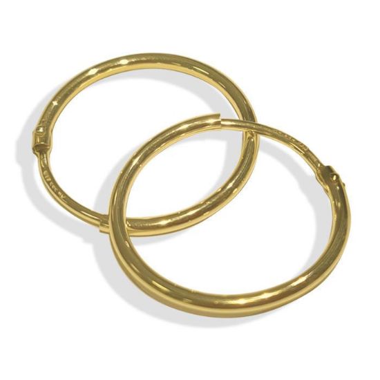 Gulløredobber øreringer. Gult gull 14 kt, 17.5 mm - 178700