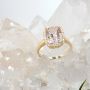 Diamantring i gult gull 0,10ct TW-Si med Morganite - COC11990