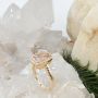 Diamantring i gult gull 0,10ct TW-Si med Morganite - COC11990