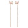 Swarovski øredobber Dazzling Swan Pierced Earrings, Multi-colored, Rose-gold tone plated - 5469990