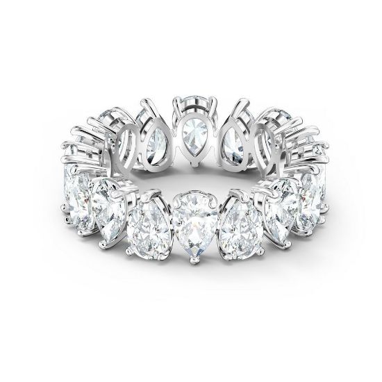 Swarovski ring Vittore Pear, hvitt - 5572824