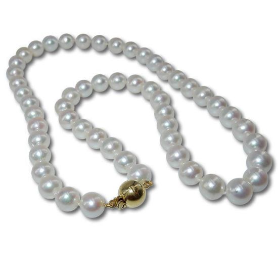 Perlekjede med Akoya perler, 45 cm 