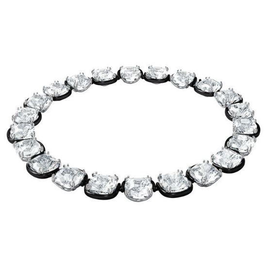 Swarovski smykke Harmonia choker Cushion cut crystals, white, mixed metal finish - 5600942