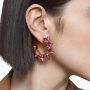 Swarovski øredobber Chroma hoop earrings Pink, Gold-tone plated - 5600895
