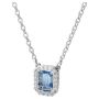 Swarovski smykke Millenia necklace Octagon cut Swarovski zirconia, Blue, Rhodium plated - 5614926