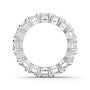 Swarovski Vittore wide ring White, Rhodium plated  - 5562129
