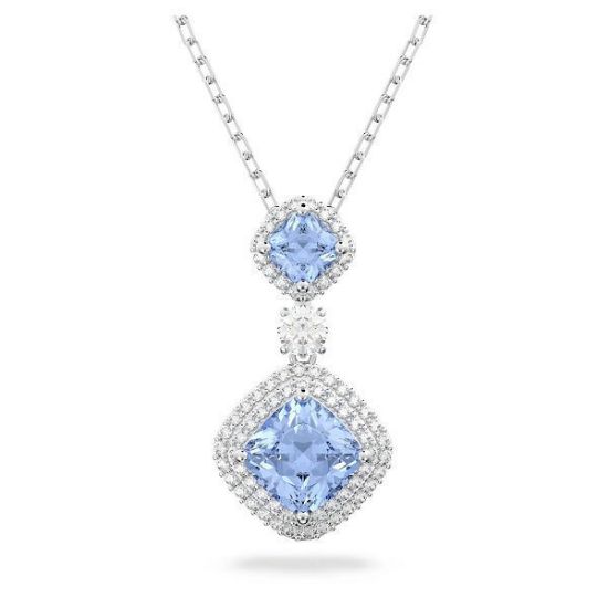 Swarovski smykke Angelic necklace Blue, Rhodium plated - 5559381