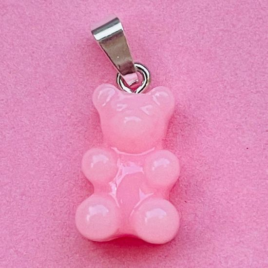 Gummibjørn smykke Classic Yummy Bear Pink Punch, sølv - 1721BEAR