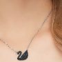 Swarovski smykke Iconic Swan Pendant, Black, Rhodium plated - 5347329
