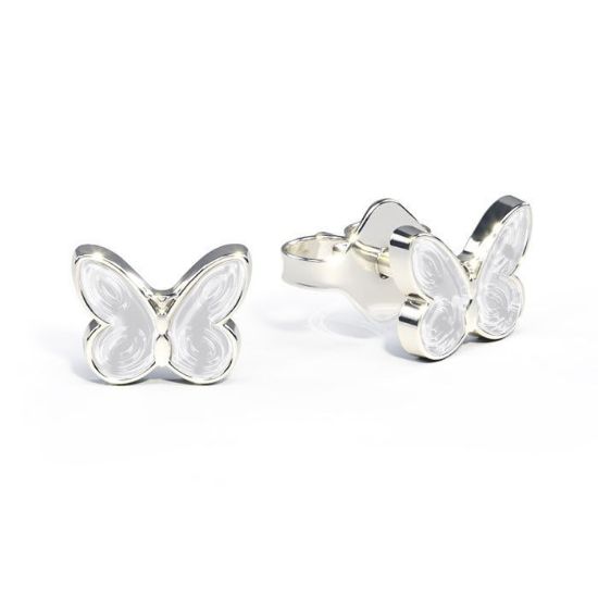 Ørestikk i sølv - Små hvite sommerfugler - 3200603