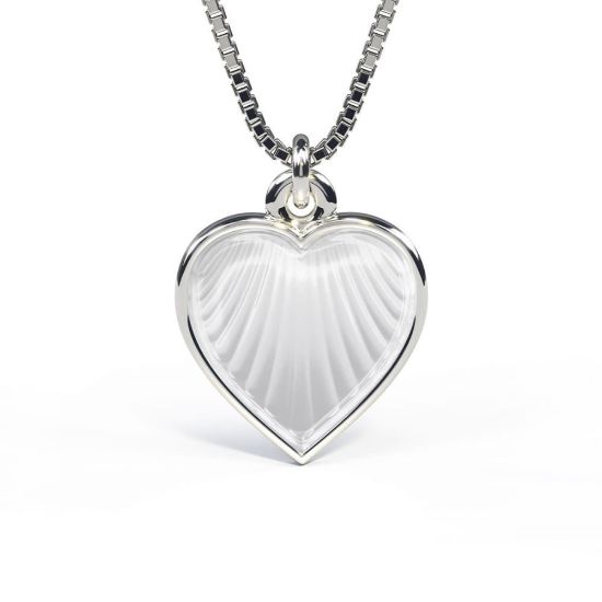 Smykke Hvitt hjerte i sølv, til barn - 119703