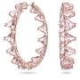 Swarovski øredobber Ortyx hoop Triangle cut, pink, rose - 5614931