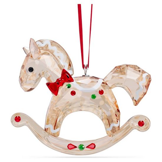 Swarovski figur Holiday Cheers Gingerbread Rocking Horse Ornament - 5627608