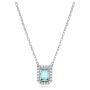 Swarovski smykke Millenia necklace Octagon cut, Blue, Rhodium plated - 5640289