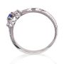 Diamantring i hvitt gull 0,05 ct W-Si med Safir - COC6100
