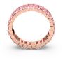  Matrix ring Baguette cut, Pink, Rose gold-tone plated - 5647589