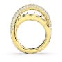 Swarovski Rota cocktail ring Mixed cuts, White, Gold-tone plated - 5661056